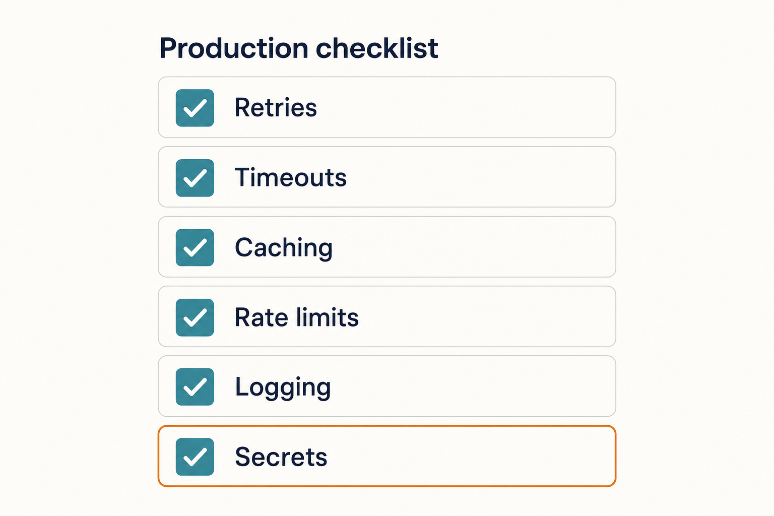 DeepSeek API best practices — production checklist Infographic checklist of DeepSeek API production best practices including retries, timeouts, caching, and secrets